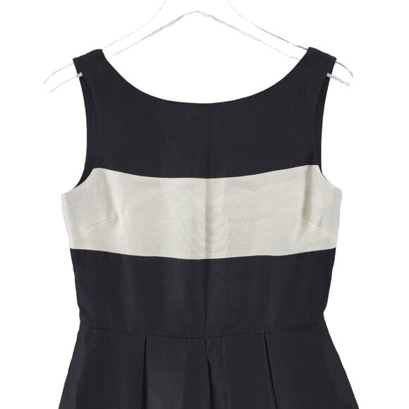 Kate Spade "Gayle Dress" Womens Size 2 Fit and Flare Sleeveless Black Cream NWT - Picture 2 of 10